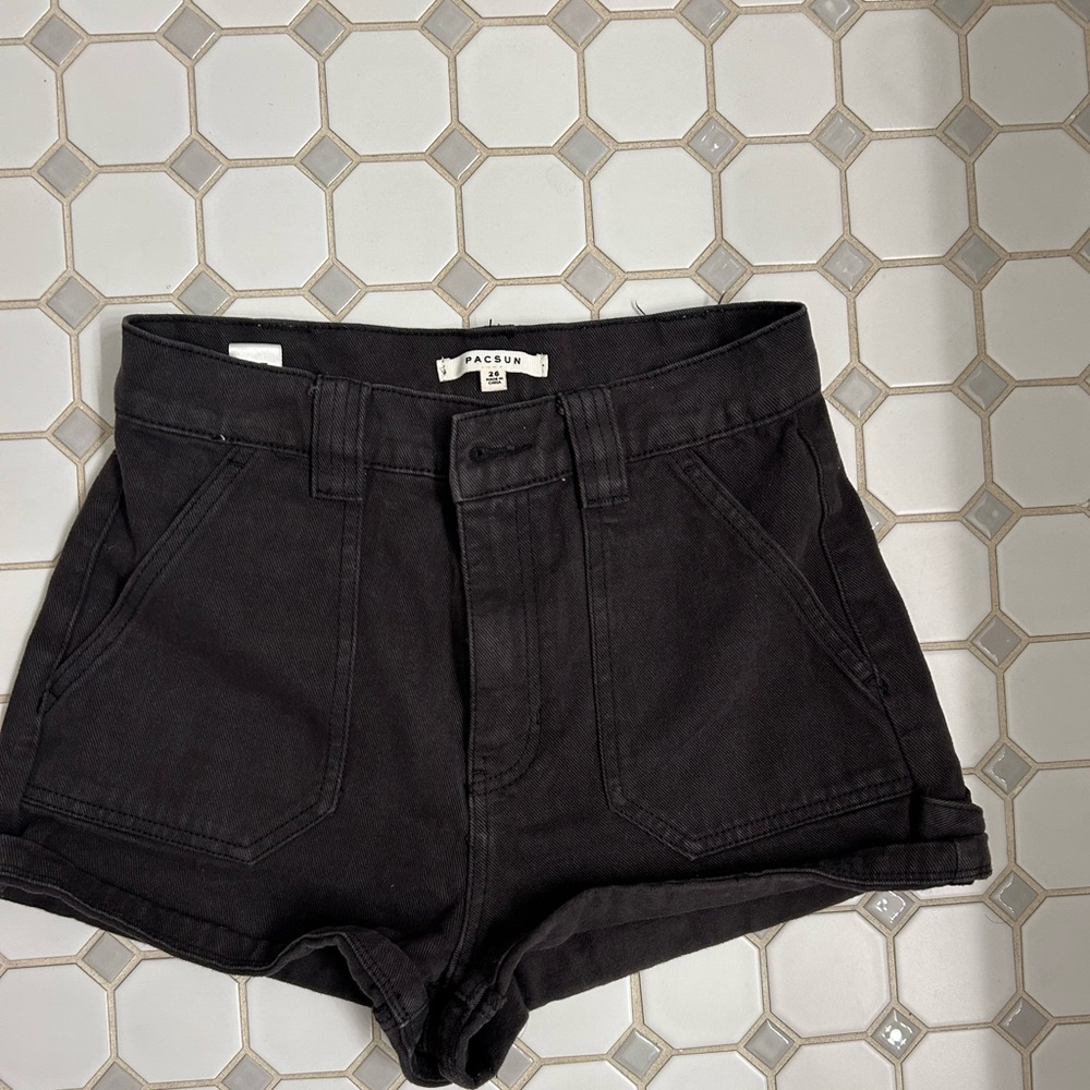 Balck Carpenter Jean Shorts